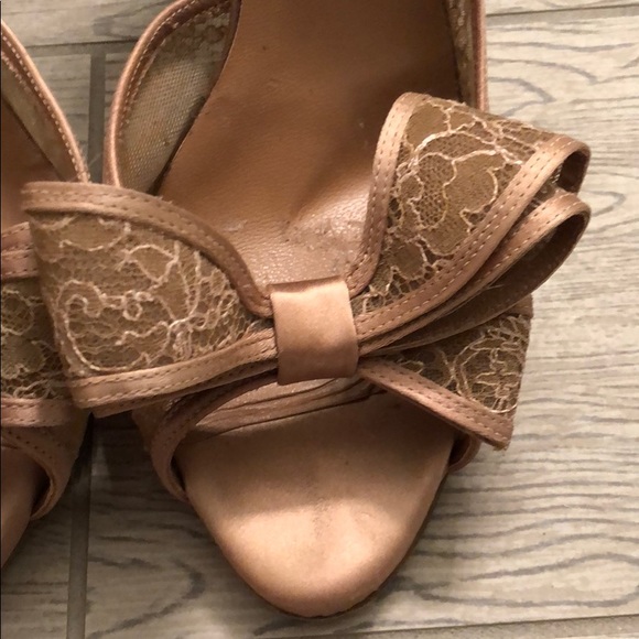 Valentino peep toe lace slip on Sandals size 39.5 - Picture 5 of 10